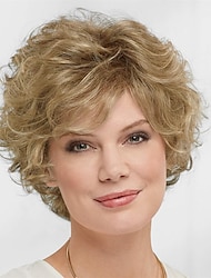 Nora WhisperLite Wig  Short Volume-Rich Layers Of Soft Feathery Waves / Multi-tonal Shades of Blonde Silver Brown and Red
