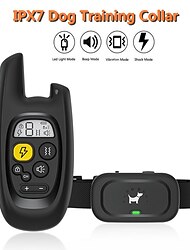 1600FT Pet Dog Training Collar Waterproof Rechargeable Remote Control 3 Modes Beep Vibration Shock 9 level Adjustable Keypad Lock Type C Port