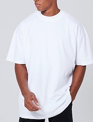 Men's T shirt Tee Cool Shirt Oversized Shirt Tee Top Plain Crew Neck Outdoor Sport Short Sleeve Clothing Apparel 100% Cotton Streetwear Designer Casual Daily