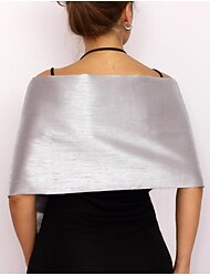 Chusty i narzutki damskie narzutka dla gości weselnych czysta elegancka bez rękawów tafta z jednolitym kolorem na przyjęcia przez wszystkie sezony sukienka aby zaimponować