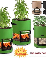 1pc Potato Grow Bag Vegetable Onion Home Garden Plant Bag With Handle PU Thickened Garden Carrot Taro Peanut Growing Bag Potato Pot