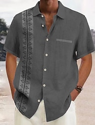 camicia con bottoni da uomo camicia casual camicia estiva camicia da spiaggia rosso blu verde manica corta foglia risvolto estate casual abbigliamento quotidiano abbigliamento tasca frontale