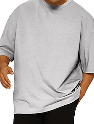 Bărbați Tricou Cămașă supradimensionată Simplu Crewneck În aer liber Zilnic Mânecă scurtă Îmbrăcăminte Modă Șic Stradă Misto Casual