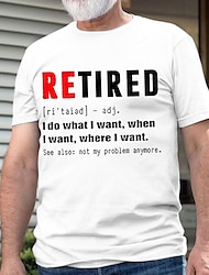 Retirement Mens Graphic Shirt Do What Want When Where See Also Not My Problem Anymore Funny 3D For Black Summer Cotton Letter Prints White Navy Blue