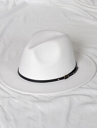 Hats Wool Acrylic Fedora Hat Formal Wedding Simple With Pure Color Headpiece Headwear