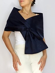 Schal  Wrap Schals Frauen Hochzeitsgast Wrap rein Elegant Ärmellos Taffeta Hochzeits-Wraps mit reiner Farbe für Partys alle Jahreszeiten das Kleid beeindruckt