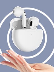 PRO6 Prawdziwe bezprzewodowe słuchawki TWS Douszny Bluetooth 5.1 Stereofoniczny Z ładowarką Sterowanie Smart Touch na Apple Samsung Huawei Xiaomi MI Zumba Do użytku codziennego Podróżowanie Telefon
