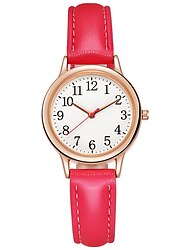 japão movimento mulheres relógio de quartzo fácil de ler algarismos arábicos mostrador simples pulseira de couro pu relógio layes