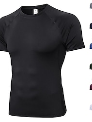 Hombre Camiseta Compresión Camiseta para correr Manga Corta Camiseta Deportivo Ropa Deportiva Licra Transpirable Secado rápido Dispersor de humedad Aptitud física Entrenamiento de gimnasio Desempeño