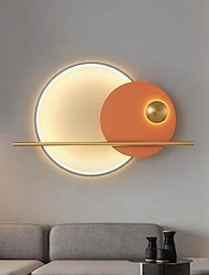 led wandlampen cirkel ontwerp dimbaar 65cm creatief gangpad slaapkamer woonkamer achtergrond wanddecoratie wandkandelaar verlichting 110-240v
