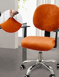 fodera per sedia da ufficio in velluto fodera per sedile da gioco rotante elasticizzata fodera elastica con fodera posteriore morbida resistente lavabile