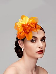 Eleganter Federnetz Fascinator Hut mit Federn Pelz Blume 1 PC besondere Anlässe Kentucky Pferderennen Damen Tag Kopfschmuck dress to impress Renntag Kleid