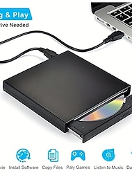 εξωτερική μονάδα δίσκου cd dvd usb 2.0 slim protable εξωτερική μονάδα δίσκου cd-rw dvd-rw εγγραφής εγγραφής player για φορητό φορητό υπολογιστή επιτραπέζιο υπολογιστή