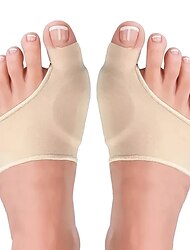 2ks měkkých silikonových separátorů hallux valgus na noze (vhodné pro noční i domácí použití a pravidelně je vyměňujte) narovnávače úlevových podložek