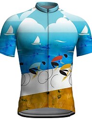 21Grams Hombre Maillot de Ciclismo Manga Corta Bicicleta Camiseta con 3 bolsillos traseros MTB Bicicleta Montaña Ciclismo Carretera Transpirable Secado rápido Dispersor de humedad Bandas Reflectantes