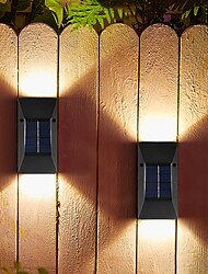 2db napelemes kültéri okos fali lámpa ip65 vízálló világítás erkély kerítéshez lépcsőút hátsó udvarok lámpa kerti dekoráció utcai led napelemes éjszakai lámpa 2/4 db