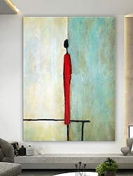 Pintura al óleo hecha a mano pintada a mano arte de la pared abstracto figura de un solo hombre decoración del hogar decoración lienzo enrollado sin marco sin estirar
