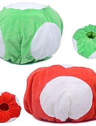mario ropucha houba čepice plyšová hračka zelená a červená kreslená cosplay čepice roztomilé čepice dárky pro přátele 19*30cm