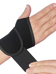 1 pacote de cinta de suporte de pulso/túnel do carpo/pulso/suporte de mão suporte de pulso ajustável para artrite e tendinite alívio da dor nas articulações (preto)
