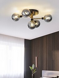 plafoniere a led globo design lampadari a 5 luci lampada a sospensione metallo vetro stile moderno soggiorno camera da letto sala da pranzo 85-265v lampadina non inclusa