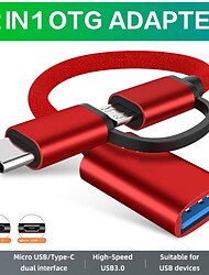 2 в 1 кабель адаптера usb otg переходник usb female to micro usb