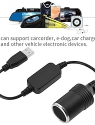 priză brichetă auto usb de sex masculin la femeie 5v la 12v adaptor cablu convertor pentru dvr încărcător de mașină electronică accesorii pentru încărcător auto