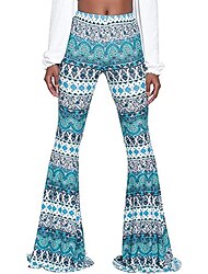 Retro Vintage Boho 1970s Trousers Bell Bottom Pants Wide Leg Pants Hippie Fancy Dress Women's Pride Parade Pride Month Adults' Pants