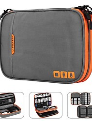 φορητή θήκη ταξιδιού ηλεκτρονικών αξεσουάρ, τσάντα μεταφοράς τσάντας καλωδίου για ipad, καλώδια, ρεύμα, μονάδα flash USB, φορτιστής