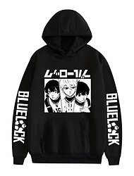 Sininen lukko Isagi Yoichi Nagi Meguru Bachira Huppari Anime Edessä tasku Kuvitettu Käyttötarkoitus Pariskuntien Miesten Naisten Aikuisten Kuuma leimaus