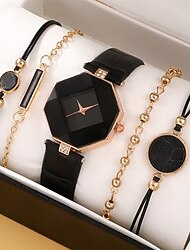 5 stks/set dameshorloge dames casual koreaanse quartz horloge set