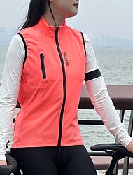 jachetă de vânt pentru ciclism wosawe, maiou pentru femei, jachetă de ciclism fără mâneci, haină reflectorizantă, top pentru alergare sport în aer liber