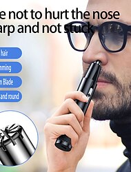 Electric Nose Hair Clipper Rechargeable Multi-kinetic Shaving Two-in-one Unisex Fully Automatic Washable Shaving Nose Trimmer