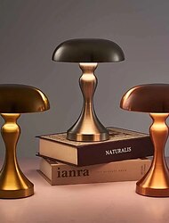nordic led gouden tafellamp voor bar hotel decoratie paddestoel oplaadbare desktop nachtverlichting 3 kleuren aanraakschakelaar bedlampje