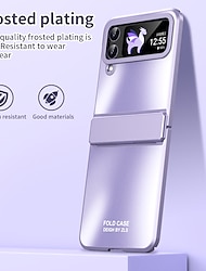 Phone Case For Samsung Galaxy Z Flip 5 Z Flip 4 Z Flip 3 Full Body Case Shockproof Solid Colored Aluminum Alloy