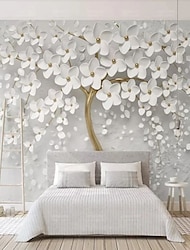 cool tapety nástěnná malba květina tapeta samolepka na zeď pokrývající tisk požadované lepidlo les 3D efekt květinový květ plátno domácí dekorace