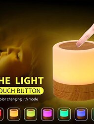 φωτιστικό νυχτερινής αφής φωτιστικό κομοδίνο για παιδικό υπνοδωμάτιο επαναφορτιζόμενο ρυθμιζόμενο ζεστό λευκό φως + αλλαγή χρώματος rgb