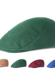 Herren Schiebermütze Schwarz Weiß Polyester / Baumwollmischung Strassenmode Stilvoll 1920er Jahre Mode Outdoor Täglich Ausgehen Glatt Warm