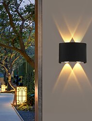 Exterior LED Moderno Lâmpadas de Parede de Exterior Banheiro Ao ar Livre Alumínio Luz de parede IP66 85-265V 1 W