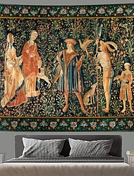 středověké závěsné gobelín nástěnné umění velký gobelín nástěnná malba výzdoba fotografie pozadí deka opona domácí ložnice obývací pokoj dekorace