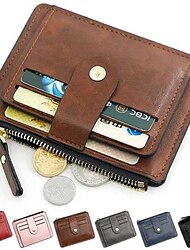 λεπτή θήκη κάρτας μπροστινή τσέπη rfid που μπλοκάρει μινιμαλιστικό πορτοφόλι για γυναίκες ανδρικό πορτοφόλι pu δερμάτινο 6 χρώματα
