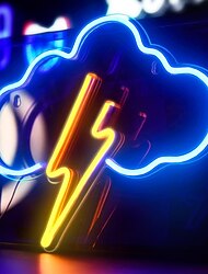 Neon Sign Cloud Led Neon Light Wall Light Wall Decor Battery or USB Powered Light Up Acrylic Neon Signs for Bedroom Kids Room Living Room
