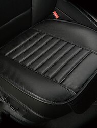 Funda de Cojín de Asiento de Coche Universal 5D de Cuero de Carbón Bamboo Impermeable y Transpirable Protector de Asiento de Auto Todo Incluido