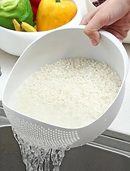 1 szt. Wielofunkcyjna umywalka do mycia kuchni: wygodne funkcje do mycia ryżu, odprowadzania wody & więcej - idealny do wszystkich zastosowań w kuchni!