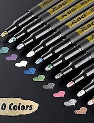 10 metalicznych markerów w żywych kolorach - idealnych do samodzielnego malowania albumów ze zdjęciami, scrapbookingu i nie tylko!