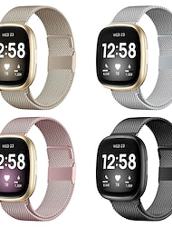 Chytré hodinky Kompatibilní s Fitbit Versa 4 Sense 2 Versa 3 Sense Nerez Chytré hodinky Popruh Prodyšné Nárazuvzdorné Milánská smyčka Výměna, nahrazení Náramek