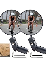 Aumente a segurança do seu ciclismo: 2 peças de espelhos de bicicleta para guidão - espelhos retrovisores perfeitos para montanha &amplificador; bicicletas de estrada!
