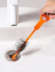 1pc removedor de ralo de cabelo, coletor de cabelo de esgoto, ferramenta de dragagem de tubo, ferramenta de remoção de cabelo de drenagem para esgoto, pia de cozinha, banheira de banheiro
