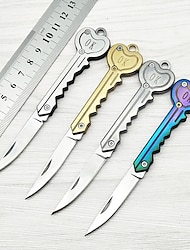 אוקיי מחזיק מפתחות סכין מתקפל מיני אולר תיבת חותך מחזיק מפתחות תליון צבע ידית עיטור