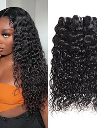 3pcs Water Wave Human Hair Bundles 8-28inch Human Hair Weave Bundles Wigs Brazilian Human Hair Extensions For Women