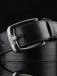 Men's Sashes Belt Men's belt Waist Belt Black White PU Leather Alloy Modern Contemporary Solid / Plain Color Daily Wear Vacation Casual Daily